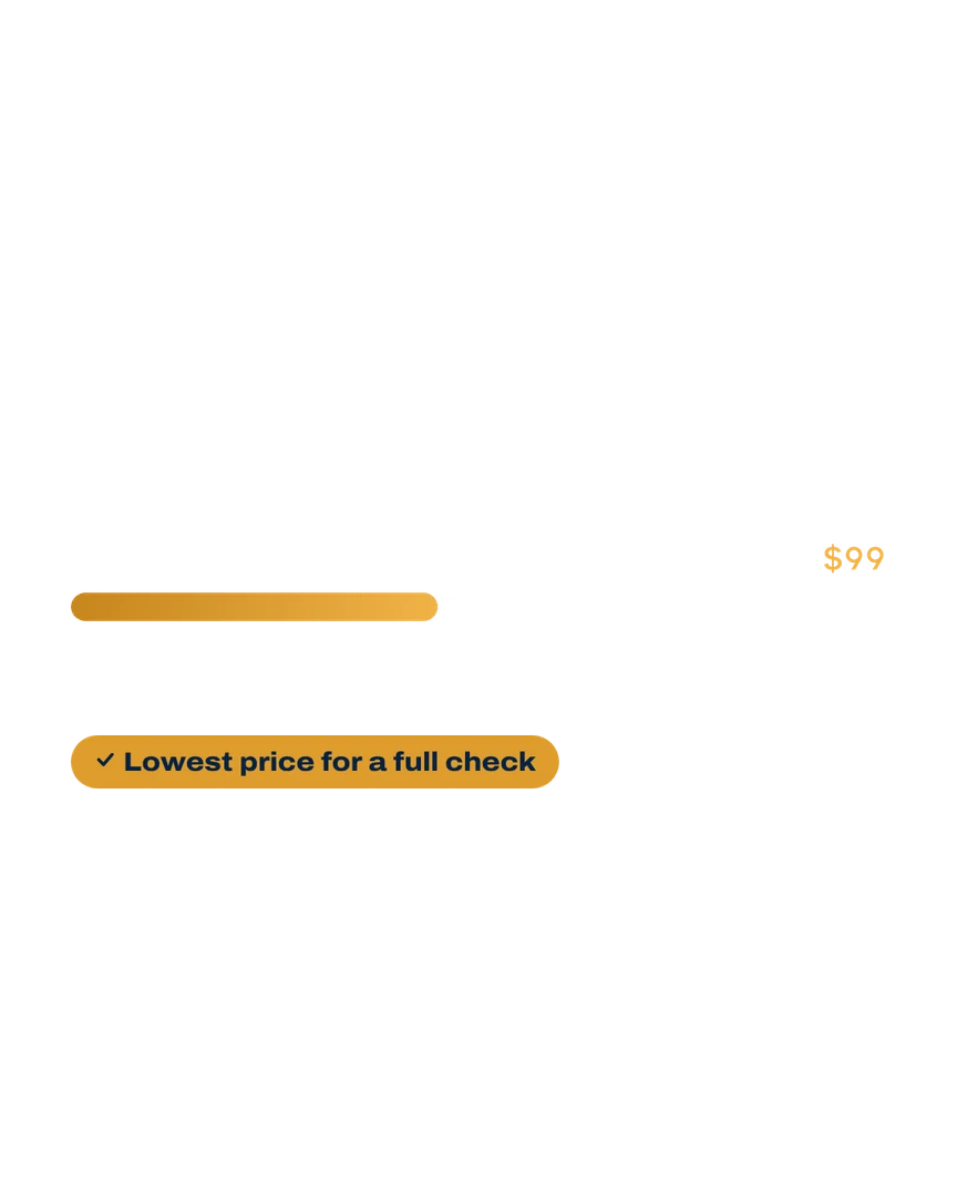 Price comparison: Lemon Squad $219.99, iNeedaPPi $169.99, AiM Certify $149, YourMechanic about $120, Car Dad $99
